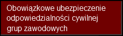 Obowiązkowe ubezpieczenie odpowiedzialności cywilnej grup zawodowych